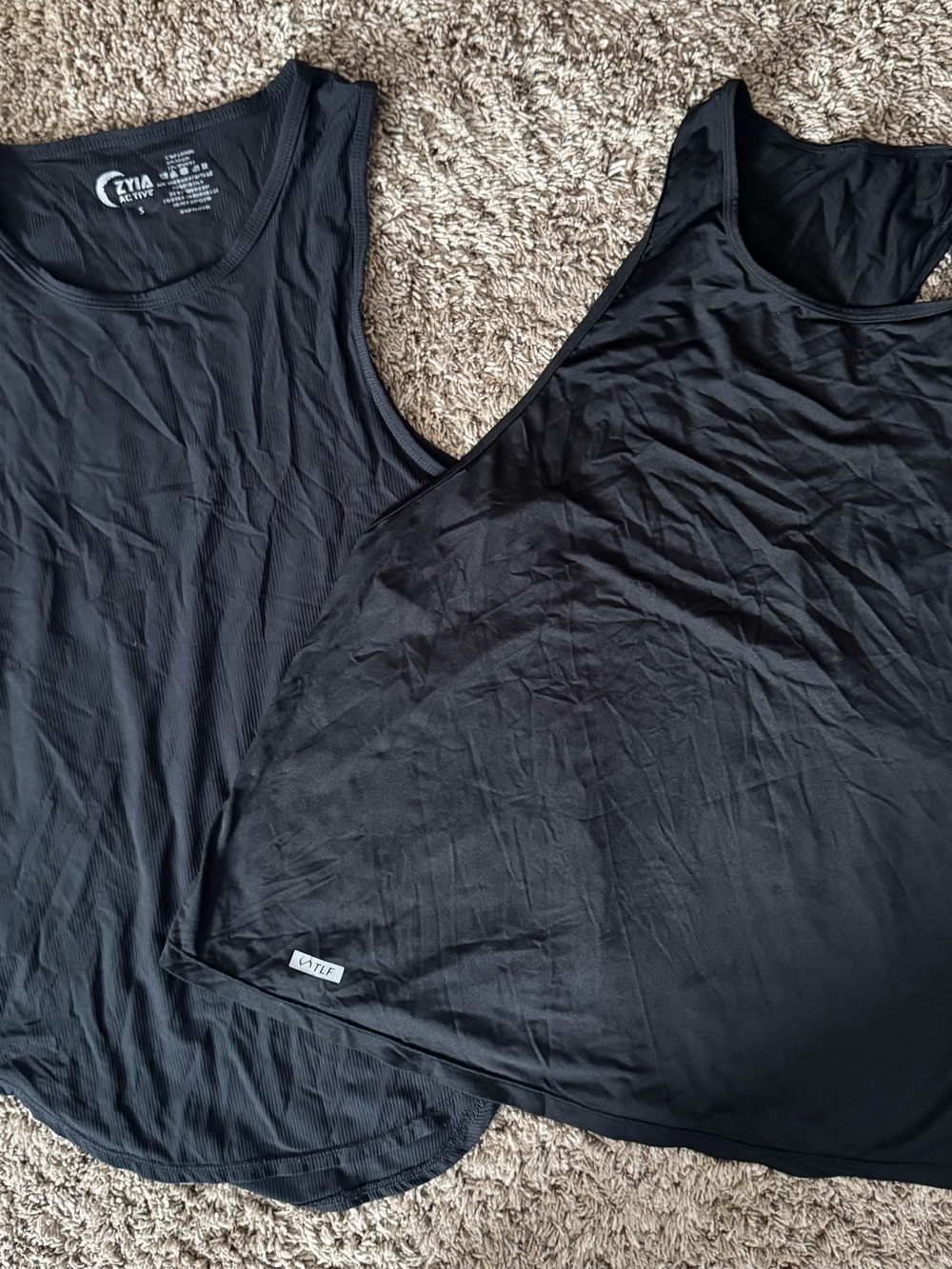 Zella Black Women's Performance Tank Tops Duo